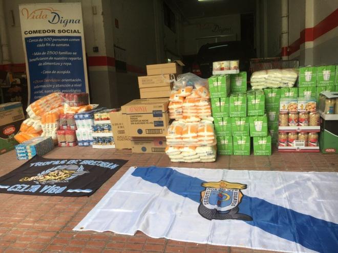 Alimentos donados por Tropas de Breogan (Foto: @Tropasdebreogan)