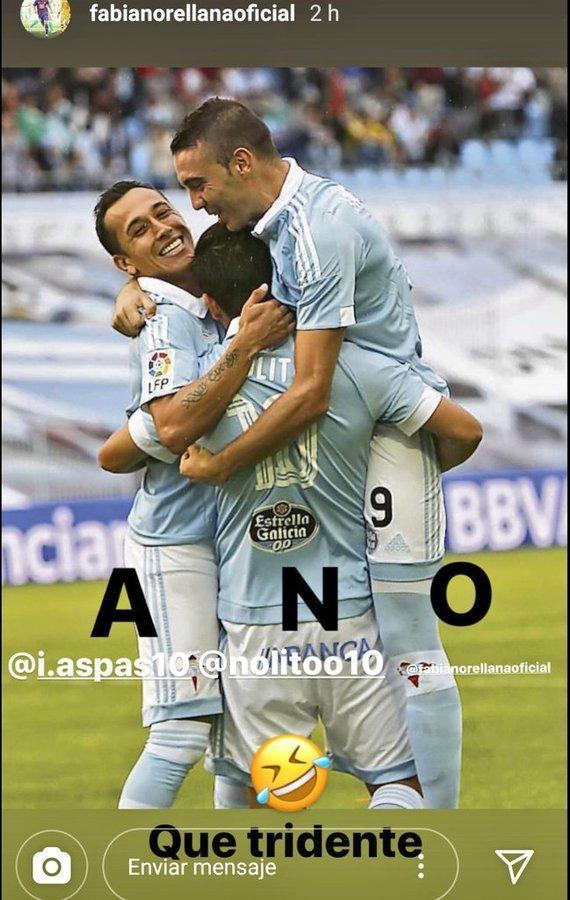 Orellana recuerda el tridente en Instagram.