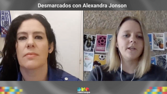 Alexandra Jonson, durante la entrevista con ElDesmarque.