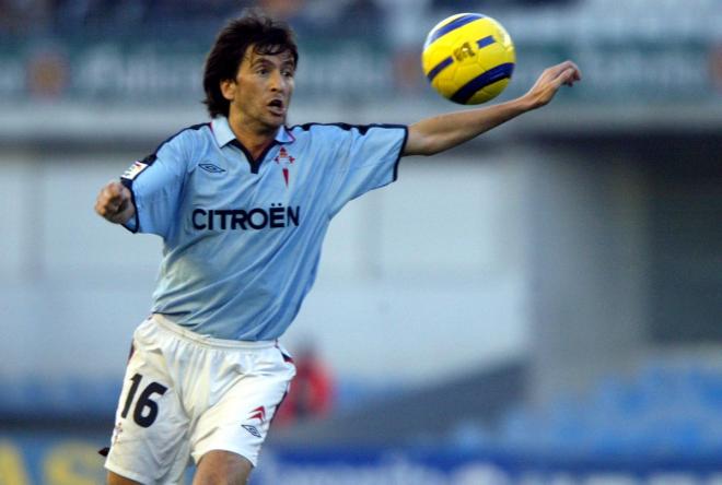 José Ignacio, en un partido con el Celta.