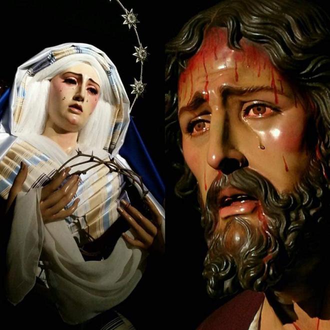 Virgen de la Salud y Cristo del Amor de San Jerónimo.