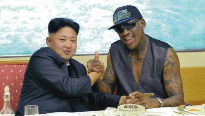 Dennis Rodman y Kim Jong un.