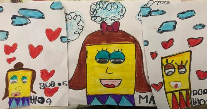 Dibujos de la familia más especial de Bob Esponja.