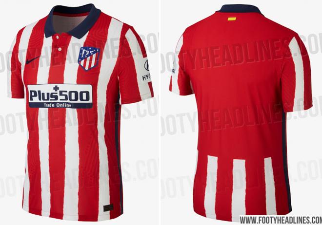 La camiseta del Atlético de Madrid 20/21 (Imagen: Footy Headlines).