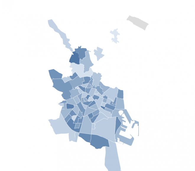 Mapa de los barrios de Valencia antes de la desescalada