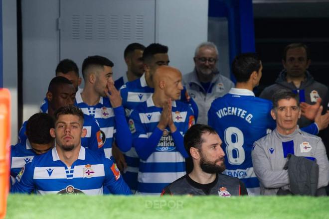 Parte de la plantilla del Dépor antes de un partido (Foto:RCD)