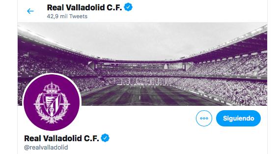 Cabecera del Real Valladolid en Twitter.