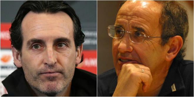 Unai Emery y Javier Irureta