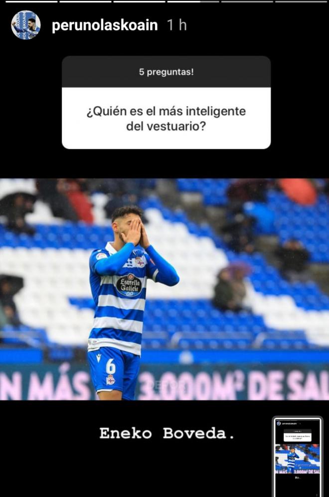 Captura de la respuesta de Peru en su cuenta de Instagram.