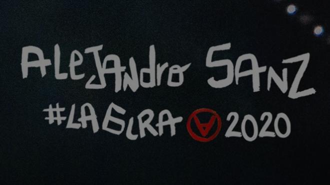 Cartel de la gira 2020 de Alejandro Sanz.