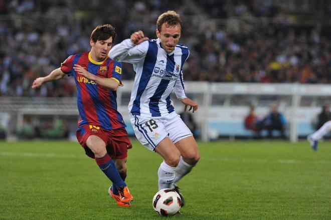 Diego Rivas, durante su etapa en la Real Sociedad