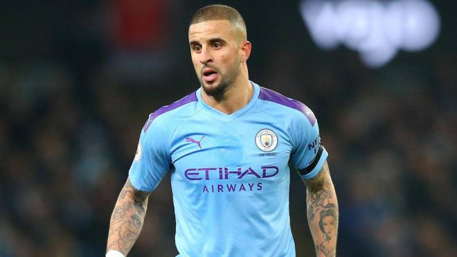 Kyle Walker, en un partido con el Manchester City.