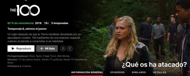 Los 100 estrenan Temporada 6 en Netflix