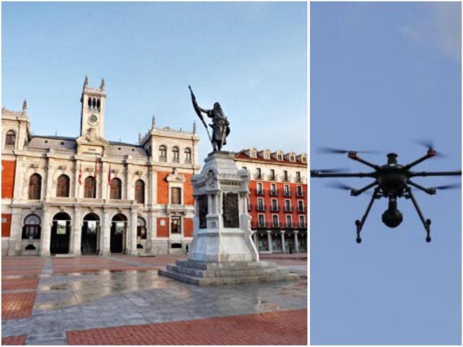 La Plaza Mayor de Valladolid, como otros tantos lugares de la ciudad, será vigilada por drones.
