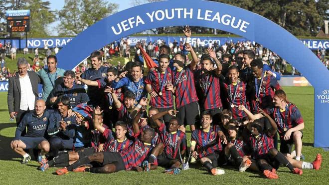 Celebración de la Youth League 2014.