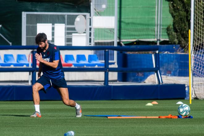 Coke, en el entrenamiento del Levante de este miércoles (Foto: LUD).