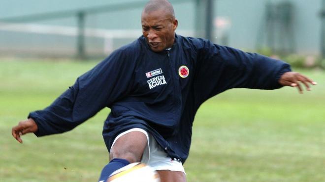 Edwin Congo, en un entrenamiento con la selección de Colombia (Foto: EFE).