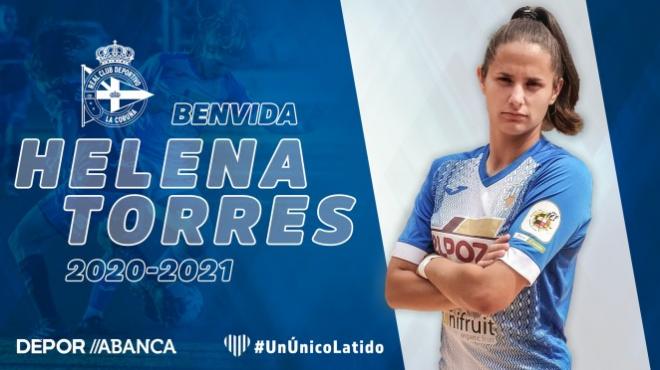 Helena Torres, nueva jugadora del Dépor Abanca (Foto:RCD)