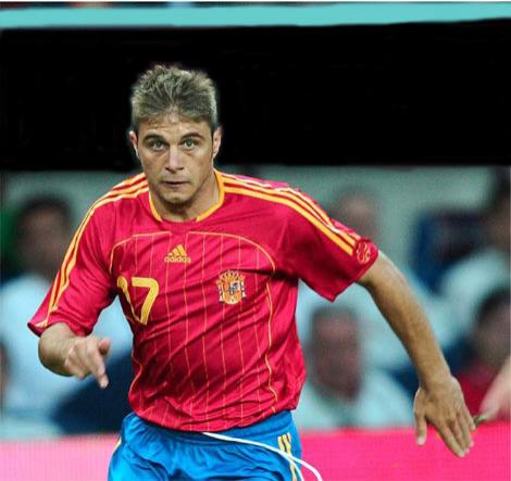 Joaquín Sánchez con la camiseta de la selección.