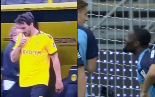 Los mocos de Hummels y el beso de Thuram incumplen las normas de la Bundesliga en su vuelta.