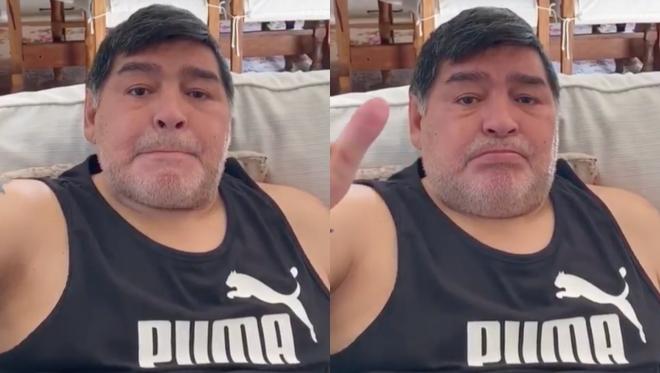 Maradona, emocionado al pedir ayuda a la gente para 'Corazones Solidarios'.