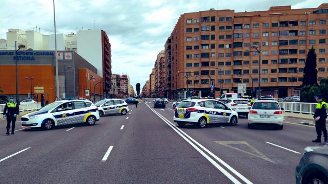 Control de la policía en València