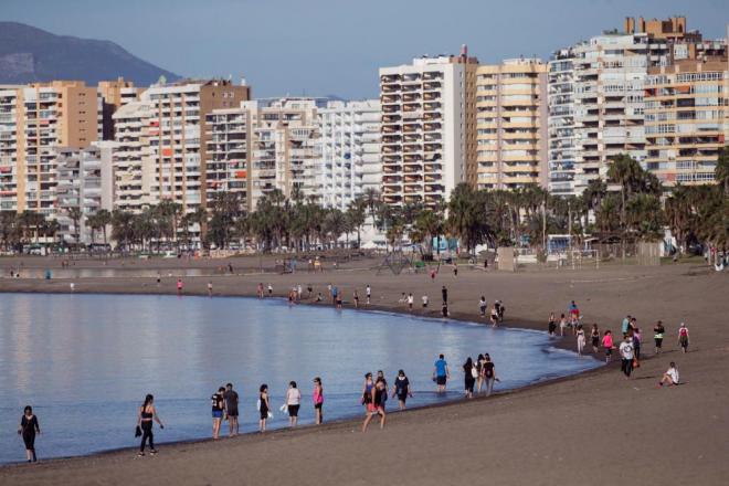 Imagen de una orilla de la playa de La Malagueta (Foto: EFE).