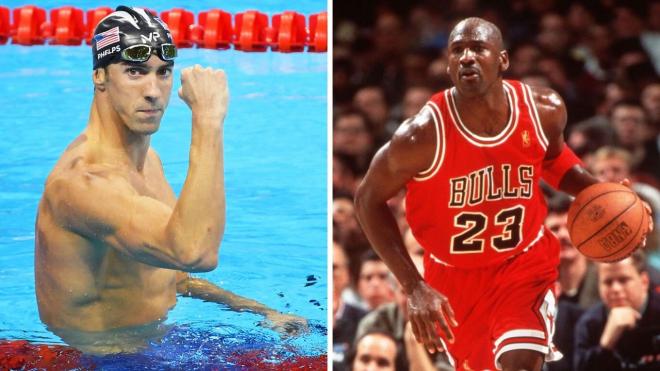 Michael Phelps y Michael Jordan.