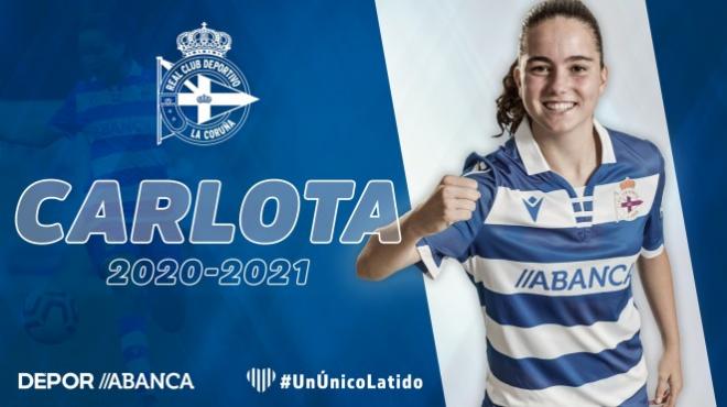 Carlota Sánchez renueva su contrato con el Dépor Abanca hasta 2021 (Foto: RCD).