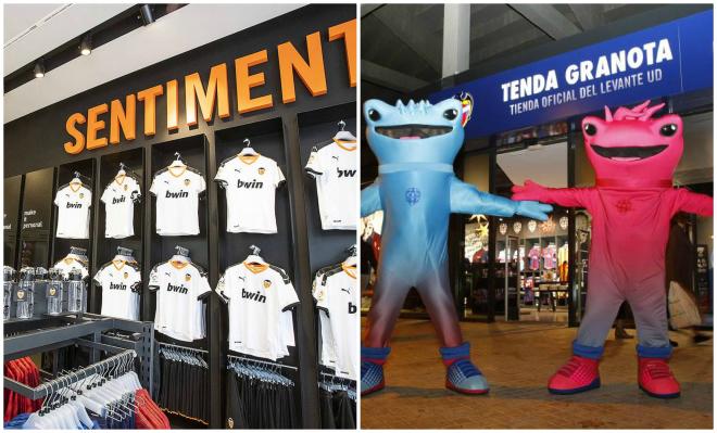Valencia CF y Levante UD abren su tienda