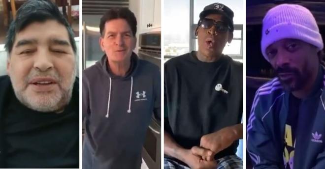 Diego Armando Maradona, Charlie Sheen, Dennis Rodman y Snoop Dogg muestran su apoyo al Almería.