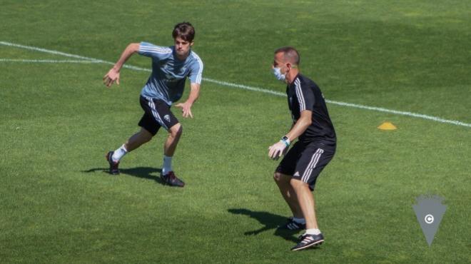 Duarte, en una sesión de trabajo (Foto: Cádiz CF).