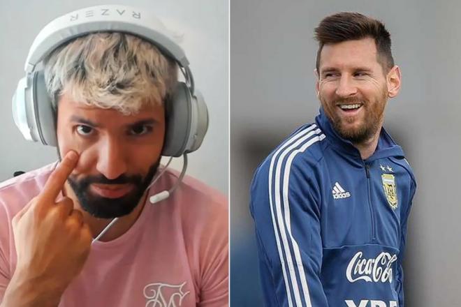 Messi y Agüero.