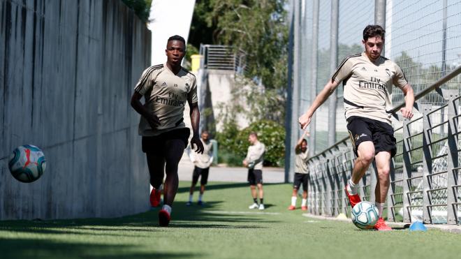 Vinícius y Fede Valverde en un entrenamiento del Real Madrid (Foto: Real Madrid).