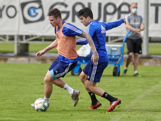 Vigaray en un entrenamiento (Foto: Tino Gil/Real Zaragoza).