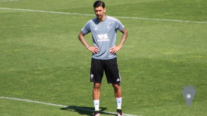 Rhyner, en un reciente entrenamiento (Foto: Cádiz CF).