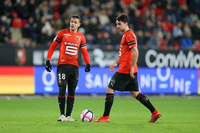 Ben Arfa y Grenier, en un partido del Rennes.