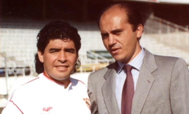 José María del Nido y Diego Armando Maradona.