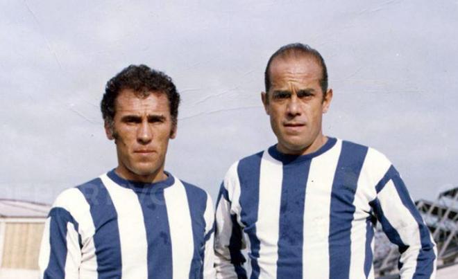 Luis Suárez con Amancio en su época de futbolistas (Foto:RCD)