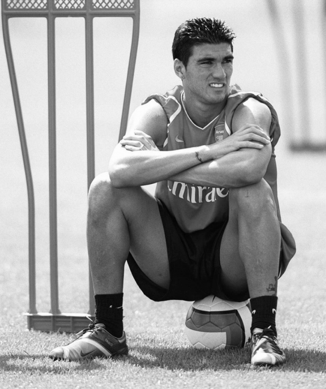 José Antonio Reyes, en un entrenamiento con el Arsenal.