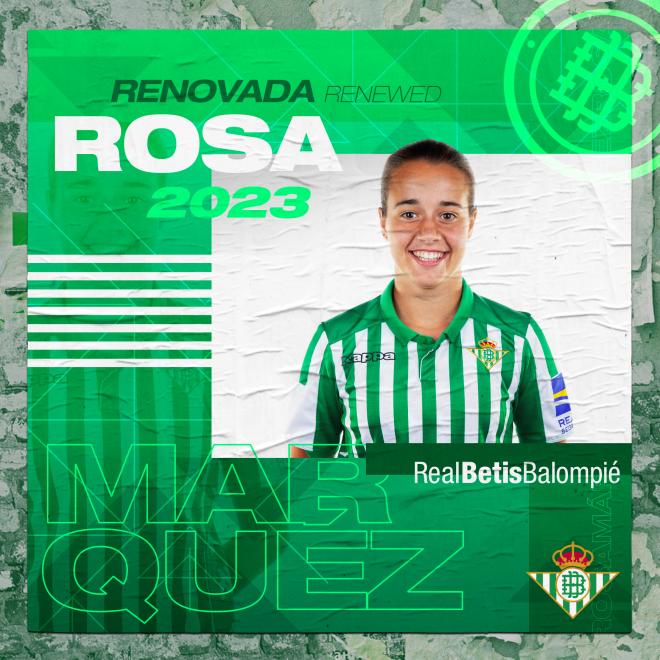 Anuncio de la renovación de Rosa Márquez.