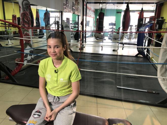 Laura Carrasco, en el gimnasio de Camarena (Foto: Iberdrola).