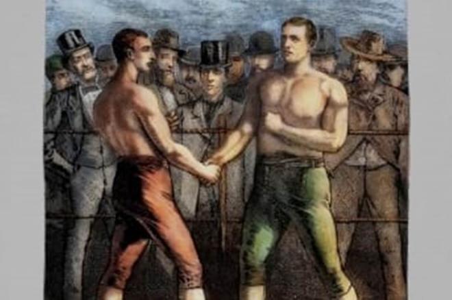 Cartel del Ryan versus Sullivan de 1882. Lo cubre José Martí.
