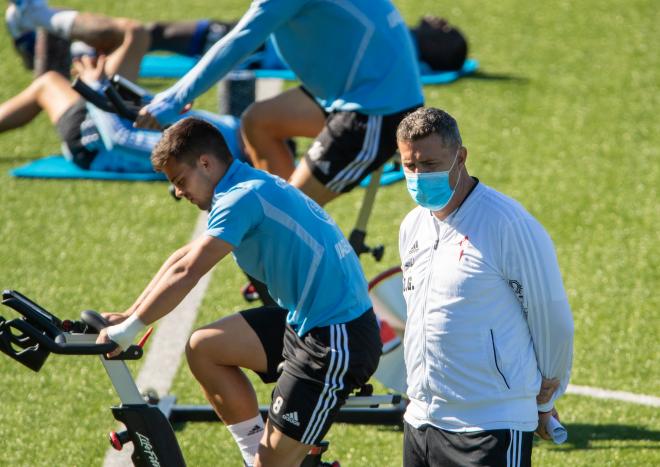 Óscar García en A Madroa (Foto: LaLiga).