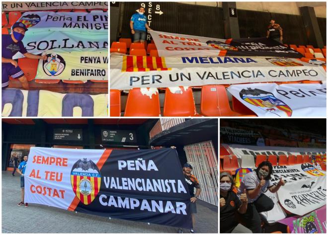 Pancartas en Mestalla