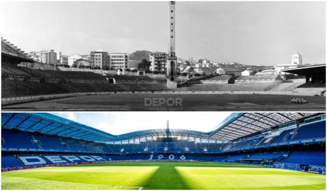 El cambio de Riazor desde su inauguración hasta el estado actual. (Foto: RCD)