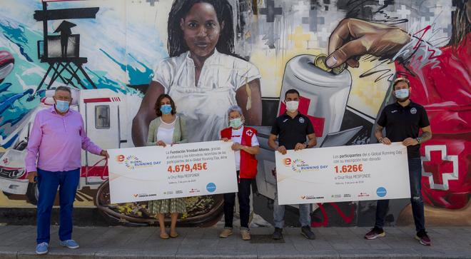 Valencia Ciudad del Running entrega a Cruz Roja los más de 6300 euros recaudados en el e-Global Ru