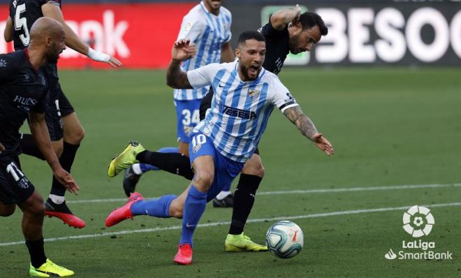 Acción del último penalti a favor del Málaga hace 36 partidos oficiales (Foto: LaLiga).
