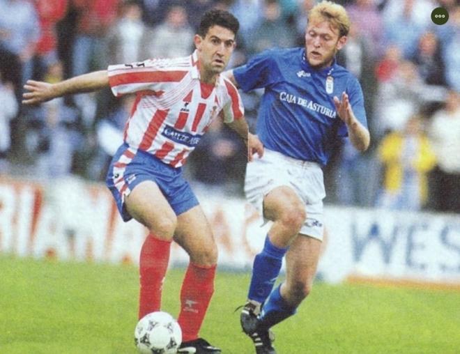 Robert Prosinecki, en un partido con el Real Oviedo.