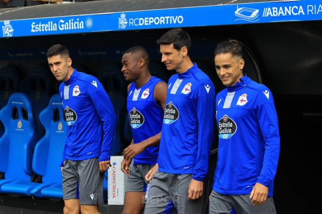 Los deportivistas David Simón, Vicente, Mujaid y Merino (Foto:RCD)